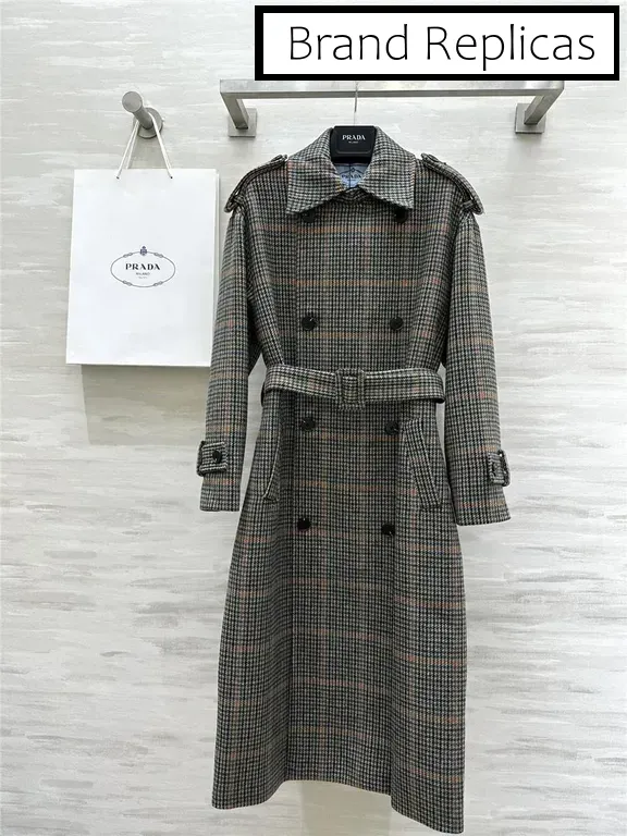 Prada Wool Long Trench Coat